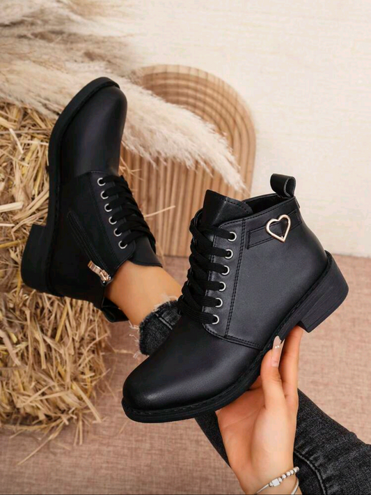 Dark Night Key Handmade Matte Leather Martin Boots