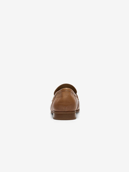 Caramel Gold Knot Handmade Vegetable Tanned Leather Loafers